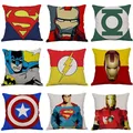 Marvel The Avengers Spiderman Decorative Pillowcase Cushion Cover Sofa Car Lumbar Printed Linen