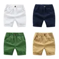 DE PEACH New Toddler Kids Casual Pants For Boys Shorts Summer Cotton Children Beach Shorts Solid