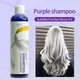 Purple Shampoo for Blonde Hair Bleaching Yellow Removing Linen Gray Color Lock Hair Dye Shampoos