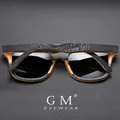 GM Brand Designer wood Sunglasses New Men Polarized Black Skateboard Wood Sunglasses Retro Vintage