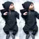 Baby Boy Girl Infant Warm Romper Jumpsuit Kids Cotton Long Sleeve Hooded Zipper Clothes One-pieces