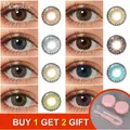 Magister Color Contact Lenses 14.5mm Big Eyes 1 Pair Brown Gray Colored Contact Lenses Beauty Pupils