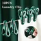 12PC Clothespins Laundry Clips Multipurpose Windproof Clamp Clothes Pins Clothes Pegs Dry Clip for
