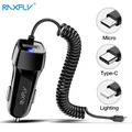 RAXFLY Car Charger Car USB Quick Charger 3.0 For Xiaomi Car Charger For Mobile Phone Micro Type C