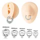 1PC Surgical Steel CBR Nose PA Cartilage Earring Septum Ring Spring Action Captive Bead Ring Plugs