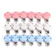 10Pcs Round Wood Pacifier Clip Baby Teething Dummy Clip Accessories for DIY Pacifier Chain Tool