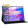 ZEUSLAP 16" 2.5K 144hz Portable Monitor 2560*1600 16:10 100%sRGB 500Cd/m² Travel Gaming Display for