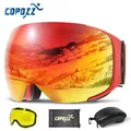 COPOZZ Magnetic Ski Goggles with Quick-Change Lens and Case Set 100% UV400 Protection Anti-fog