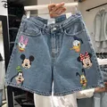 Disney New Arrival Top Fashion Cotton Zipper Women Through Print Mickey Mouse Female Summer Big