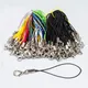 .Mixed 50pcs/lot Thread Cord Lobster keyrings Key Holder Bag Key Ring Bags Toys Phone Hanger DIY