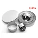 11pcs/set Fruit Cookie Cutter Mold Round Shape Box Design Mini Stainless Steel Mould Biscuit Fondant