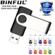 BINFUL 360° Rotate Metal USB 64GB Disk On Key Mini USB Flash Drive 4GB 32GB Cool Pendrive 8GB Pen