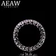 AEAW Solid 14k White Gold Luxury 3mm 0.1ct tatol 2ctw-3ctw CVD HPHT Lab Grown Diamond Full Enternity