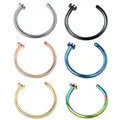 2024 Fake Piercing Titanium Nose Ring For Women Open Hoop Ring Type Hoop Piercing Stud Body Jewelry