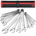 Combination Wrench Set 12-Point Open and Box End Spanners For Garage Car Repair Tools With Mirror