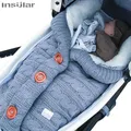 Warm Baby Sleeping Bag Envelope Winter Kid Sleepsack Footmuff Stroller Knitted Sleep Sack Newborn