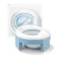 TYRY.HU Baby Pot Portable Silicone Baby Potty Training Seat 3 in 1 Travel Toilet Seat Foldable Blue