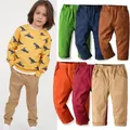 Spring And Autumn Kids Trousers Boys Cotton Pants For Baby Boys Thin White Black Toddler Trousers