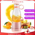 Rechargeable Mixers Fresh Fruit Juicers Blue/Pink Usb Portable Juice Bottle Mini Fast Electric