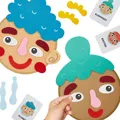 Kids Montessori Facial Expression Game Emotional Change Toys With 9pcs Cards Preschool Learning
