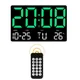 9.76inch Digital Wall Clock Remote Control Temp Date Automatic Dimming Table Clock Plug-in Use