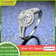 Allergy Free 100% Original Silver 925 Ring Wedding Band For Women Bright 2CT Zirconia Diamond Ring