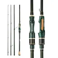CEMREO Spinning Casting Carbon Fishing Rod 4-5 Sections 1.8m/2.1m/2.4m Portable Travel Rod Spinning