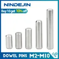 NINDEJIN 3-50pcs metal dowel pins stainless steel m2 m2.5 m3 m4 m5 m6 m8 m10 parallel pins solid