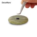 DeceMars Green Round Stone Eyelash Extension Glue Adhesive Pallet Stand Holder 1 PC Makeup Tool