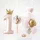 40inch Princess Crown Number Foil Balloons 1st Birthday Party Decorations Kids Girl Boy Baby First