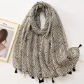 2022 Fashion Geometric Paisley Tassel Viscose Shawl Scarf Lady Print Soft Pashmina Stole Wrap Snood