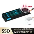 Gdstime M.2 2280 22110 Solid State Hard Disk Fan with Heatsink Heat Radiator Cooler Thermal Pad