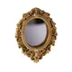 Home Mini Classical Mirror Gold and Silver Round Carved Accessories Miniature Life Scene Model