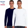 GILDAN 764000 Men 100% Cotton T-shirts Solid Long Sleeve O-Neck T Shirt Mens Tops Tees Basic Winter