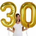 40 inch Large Number figure Balloons 10 20 30 40 50 60 70 80 90 years adult Birthday Anniversary