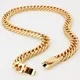 Granny Chic 15mm 7-40inch Gold Color Firm Strong 316L Stainless Steel Jewelry Curb Cuban Link Chain