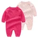 2023 Baby Knitted Rompers Pure Cotton Babies Clothing Newborn Baby Girls Knitting Princess Long