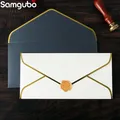 10pcs/set Gold Stamping Envelopes Creative Retro European Business Envelope Letter Paper Envelope