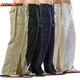 Spring Linen Wide Men Pants Korean Trousers Oversize Cotton Streetwear Male New Yoga Pants Casual