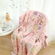 Pink Flannel Blanket Pink Girl Japan Cartoon Bedroom Sofa Blanket Comfortable Warm Flannel Blanket