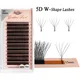 Goddess 5D W Shaped Faux Russian Wholesale Four Leaves Eyelashes Clusters Easy Fan Volume Lashes