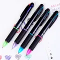 4 in 1 MultiColor Pen Kawaii Sign Pen Colorful Retractable Ballpoint Pens Multifunction Pen For