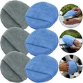 1/2/3pcs 5-inch Round Car Care Microfiber Pocket Sponge Auto Wax Applicator Pad Car Detailing Hand