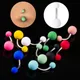 Starbeauty 10pcs Rubber Painting White Black Belly Ring Bar Earring Plastic Ball Navel Piercing