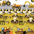 Construction Birthday Party Supplies Disposable Tableware Set Engineering Vehicle Theme Tableware