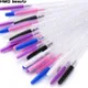 20pcs Crystal Silicone Makeup Brush Eye Brush Diamond Handle Mascara Wands Eyelash Brush Eyelash