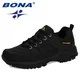 BONA New Designers Popular Hiking Shoes Man Nubuck Leather Mesh Outdoor Men Sneakers Climbing Shoes