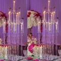 Acrylic Candelabra 9 Heads Candle Holders Wedding Candlesticks Flower Stand Holder Candelabrum