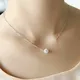 S925 pure silver necklace female short design crystal ball chain elegant brief anti-allergic