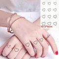 Waterproof Temporary Tattoo Stickere Black Hand Drawn Heart Design Body Art Fake Tatto Flash Tatoo